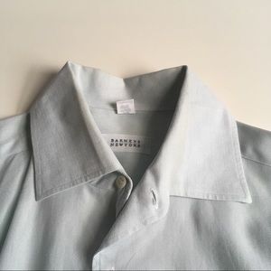 Barneys new york made in Italy 15.5 100% cotton light gray long sleeve pa0196